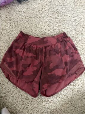 lululemon athletica Women's Burgundy Camo Athletic Shorts